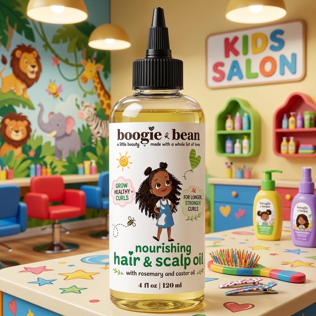 Boogie and Bean used in a family hair routine showing easy, daily-use benefit