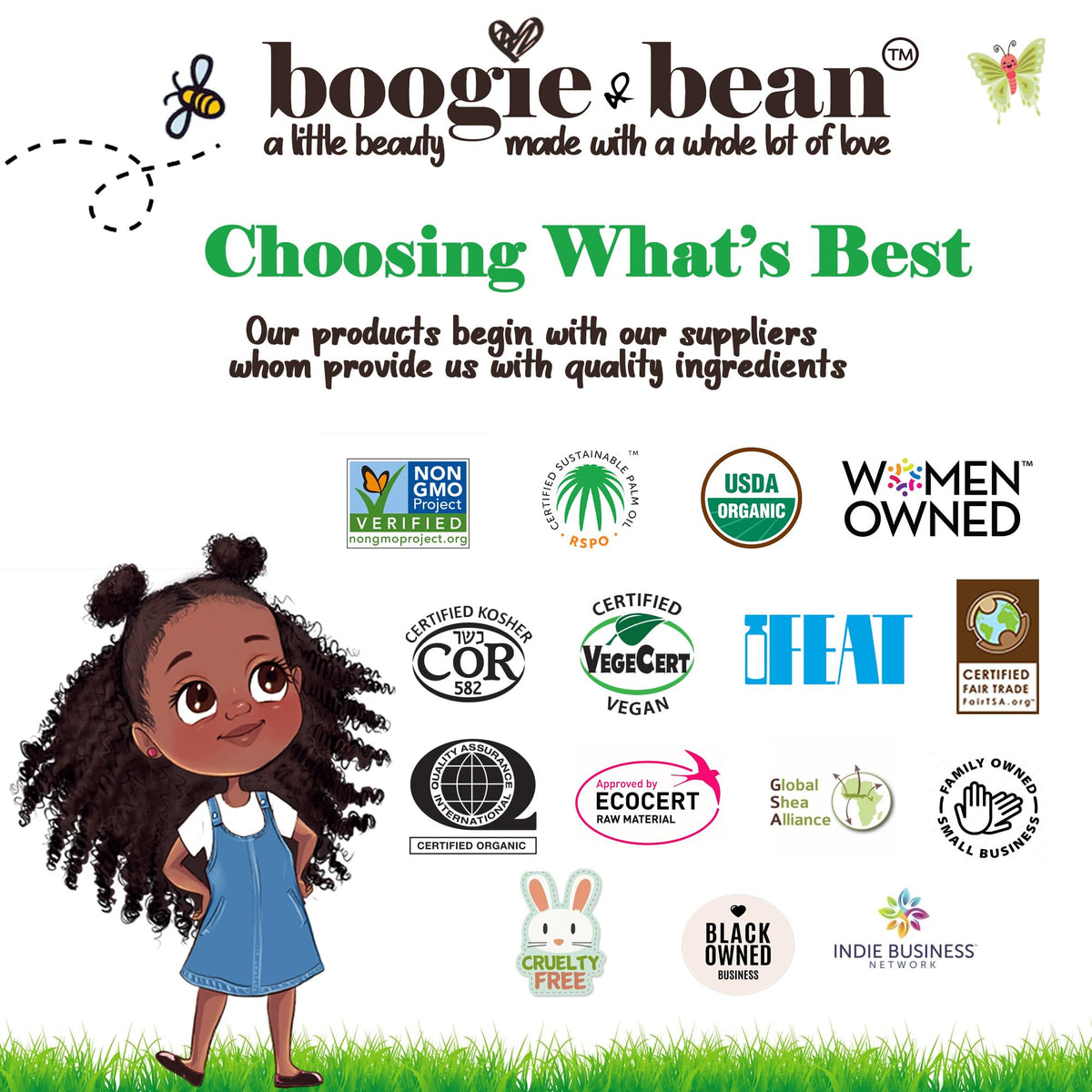 Boogie and Bean lifestyle toddler smile illustrating comfortable hair care