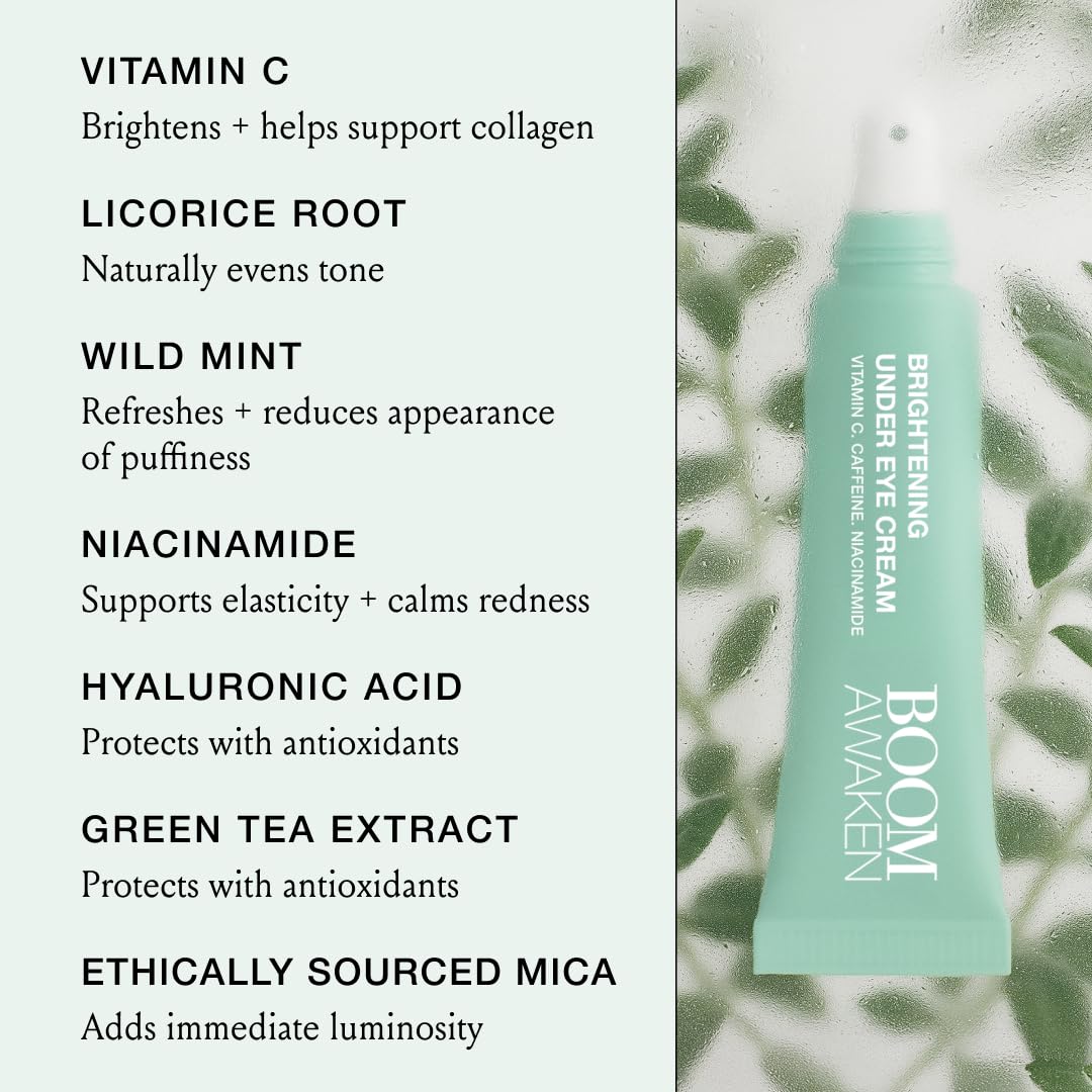 BOOM! by Cindy Joseph ingredients display with licorice and mint showing brightening benefit