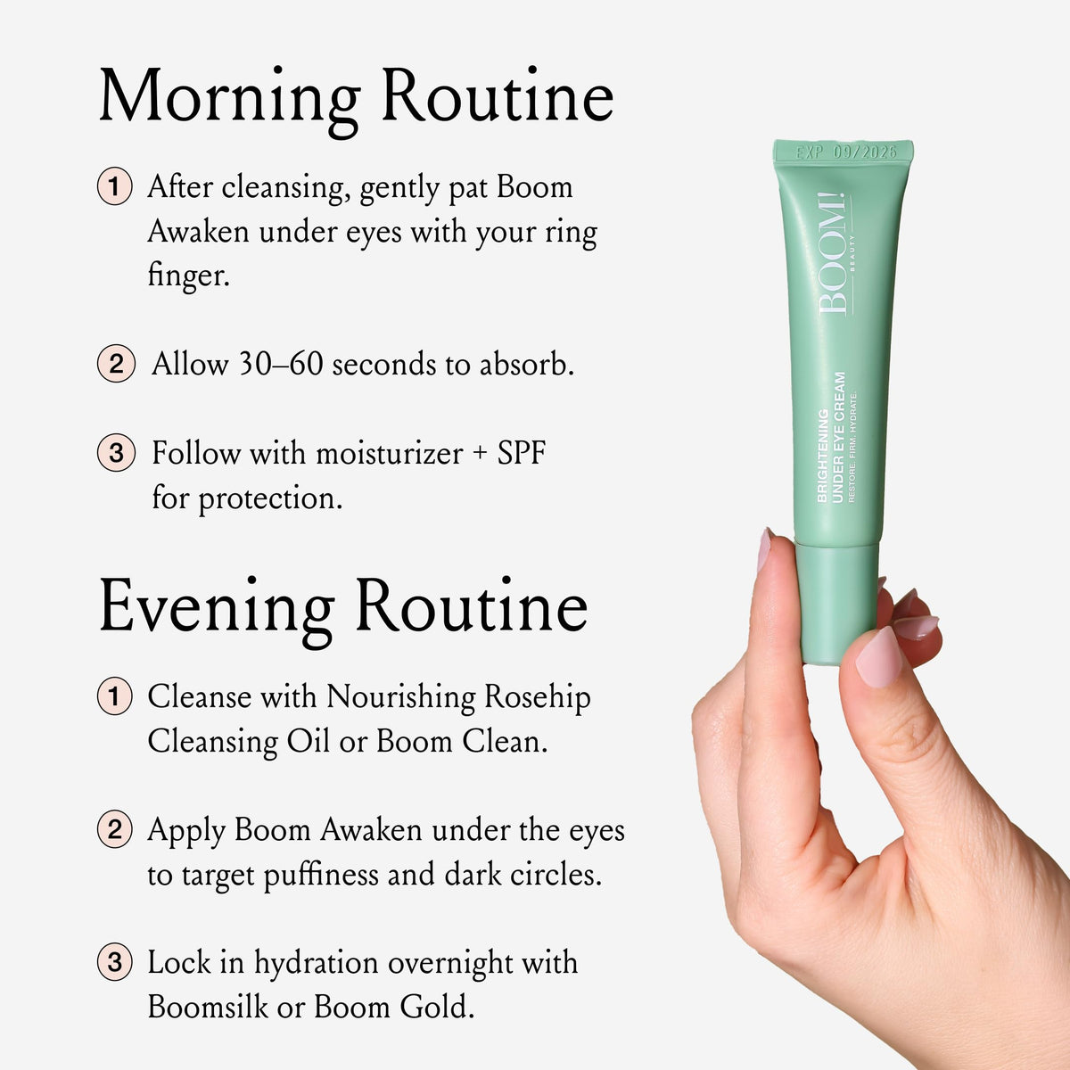 BOOM! by Cindy Joseph next to coin for 0.5 oz scale and travel-friendly benefit