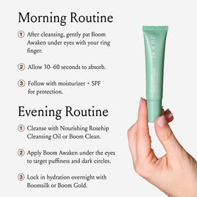 BOOM! by Cindy Joseph next to coin for 0.5 oz scale and travel-friendly benefit