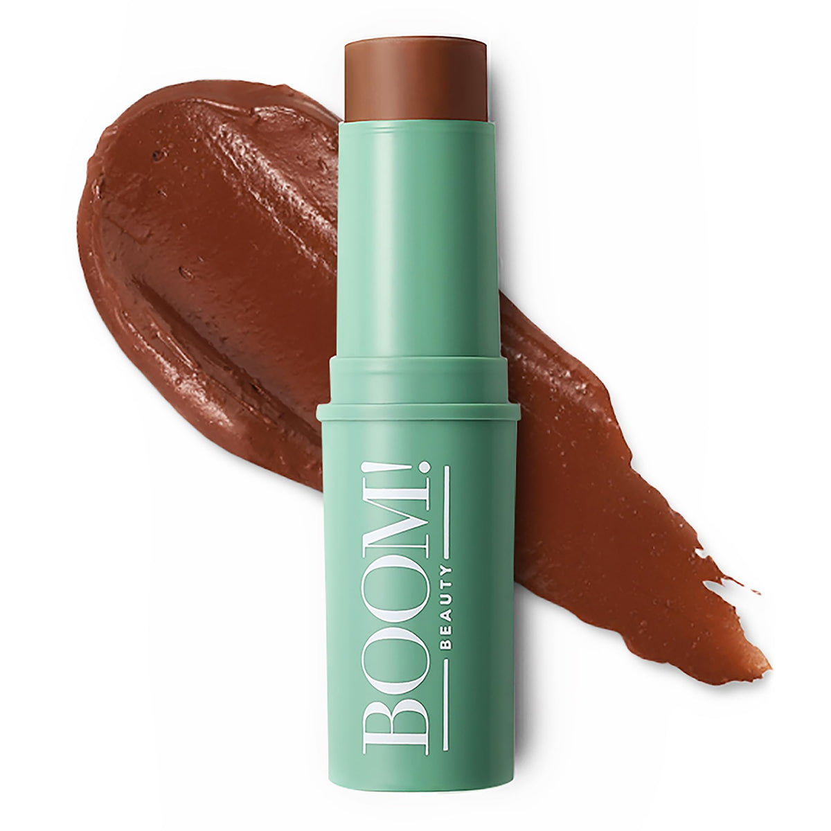BOOM! by Cindy Joseph front packaging showing compact bronze stick and branding benefit convenience