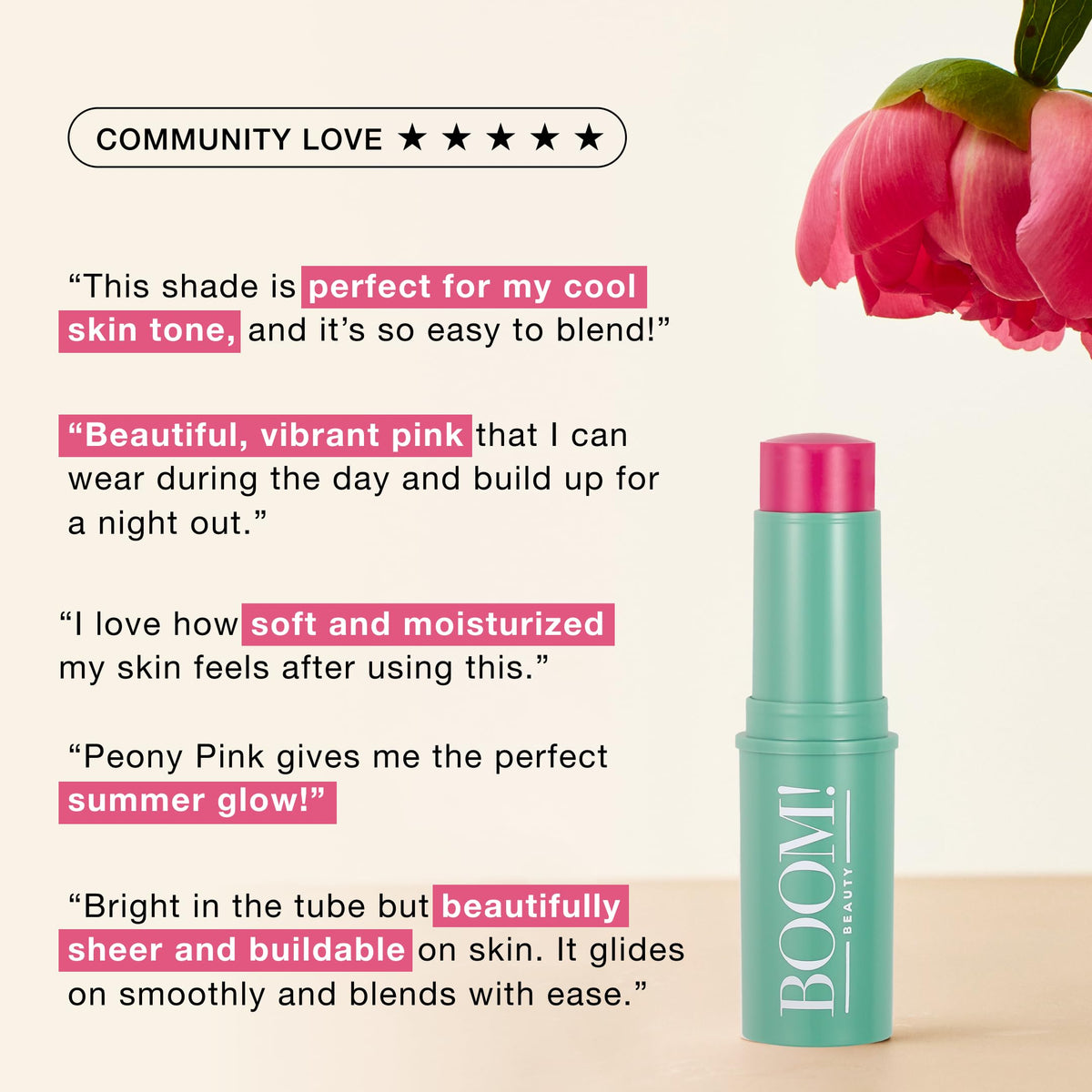 BOOM! by Cindy Joseph size comparison in hand highlighting compact travel-friendly design