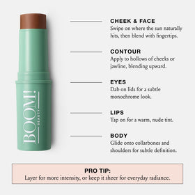 BOOM! by Cindy Joseph soft wash on eyelid showing quick eye color and subtle enhancement