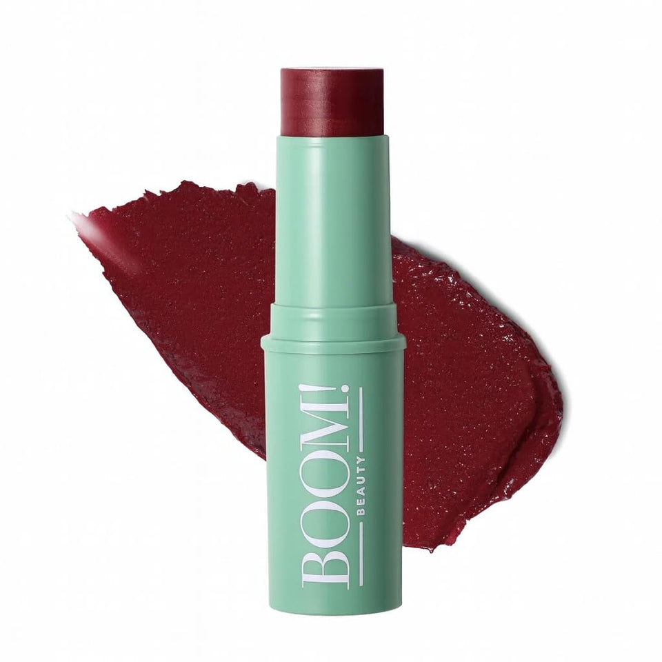 BOOM! by Cindy Joseph front packaging Berry showing compact stick and label benefits