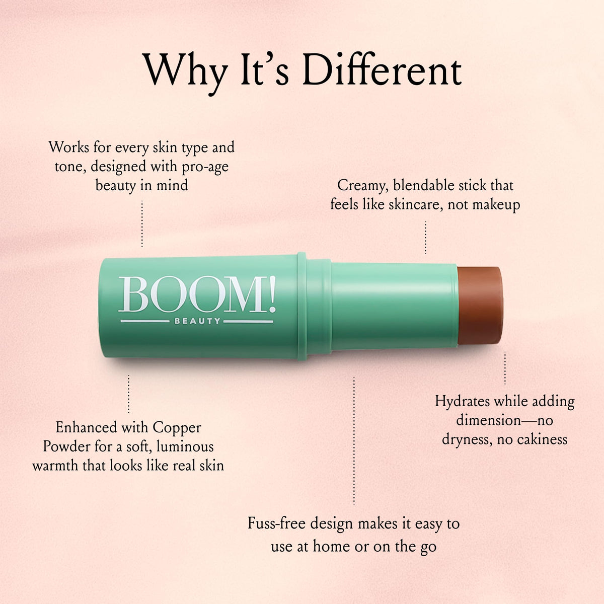 BOOM! by Cindy Joseph lips close-up with bronze tint demonstrating moisturizing color payoff