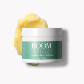 BOOM! Boom Cotton jar front view showing organic matte moisturizer benefit