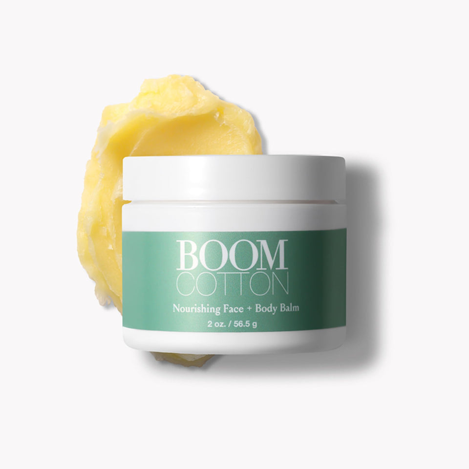 BOOM! Boom Cotton jar front view showing organic matte moisturizer benefit