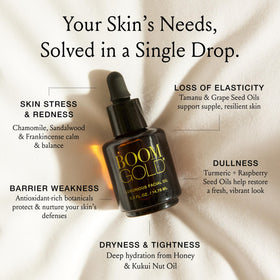 BOOM! by Cindy Joseph label detail highlighting organic ingredient transparency benefit