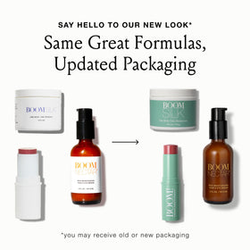 BOOM! by Cindy Joseph inside a handbag showing convenience and quick touch-up benefit