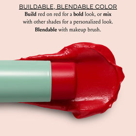 BOOM! by Cindy Joseph applied on lips showing stained finish and moisturizing comfort