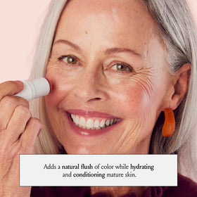 BOOM! by Cindy Joseph applied on face showing cheek, lip and eyelid coordination