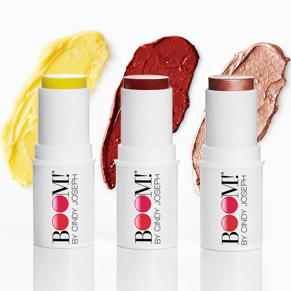 BOOM! by Cindy Joseph front packaging showing trio sticks and benefits