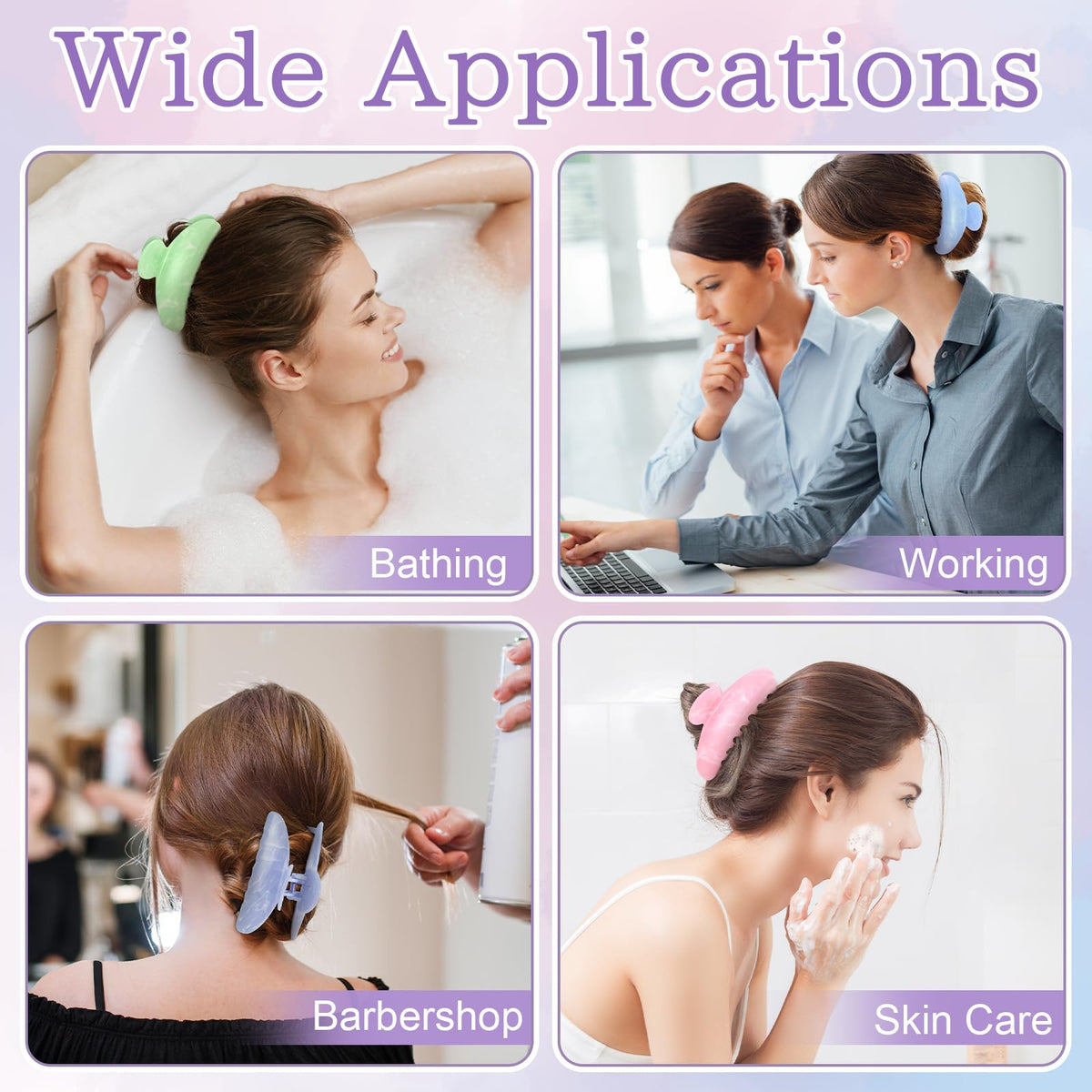 Booson used in a half-up hairstyle showing quick, neat styling benefit