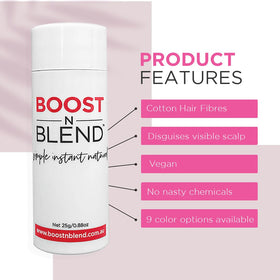 BOOST N BLEND applied from applicator into fingers demonstrating precise placement benefit