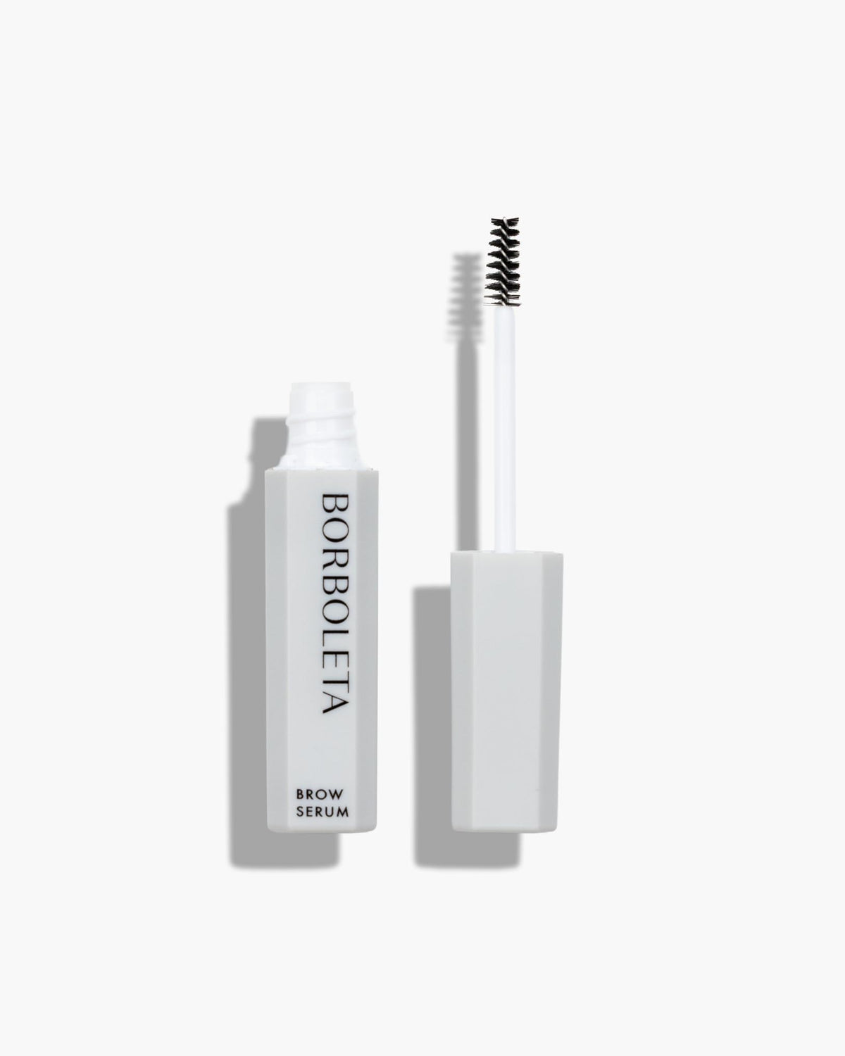Borboleta brow serum front packaging showing clean design and benefit