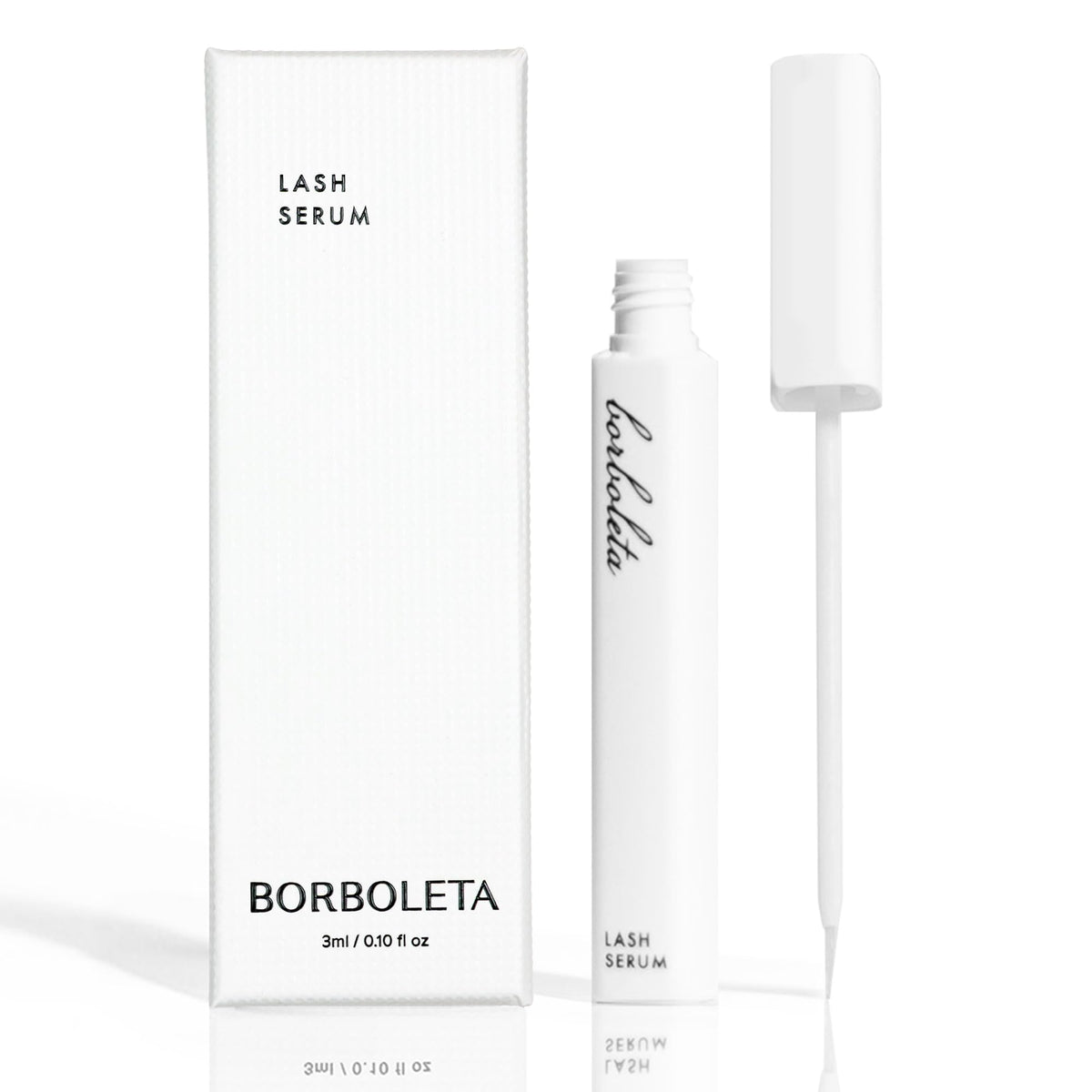 Borboleta front packaging showing bottle and label, clear product benefit