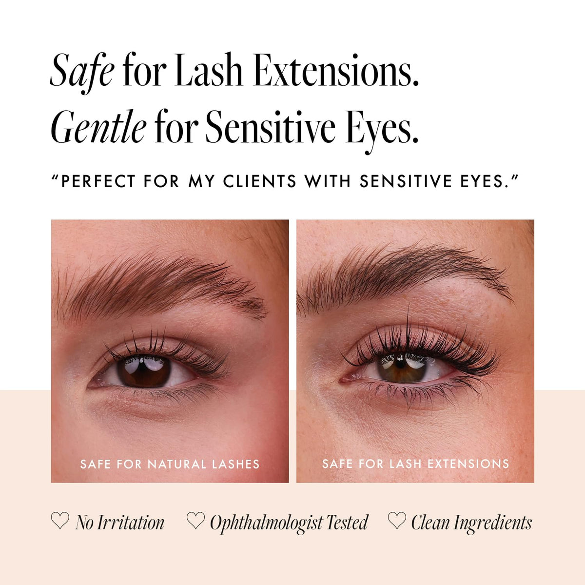 Borboleta being applied to upper lash line for nourished, fuller-looking lashes