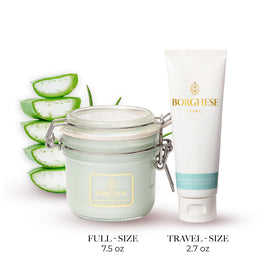 Borghese product placed next to moisturizer showing complementary post-mask routine
