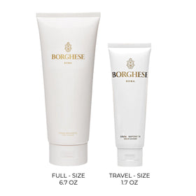 Borghese on a bathroom shelf showing daily routine readiness and elegant style