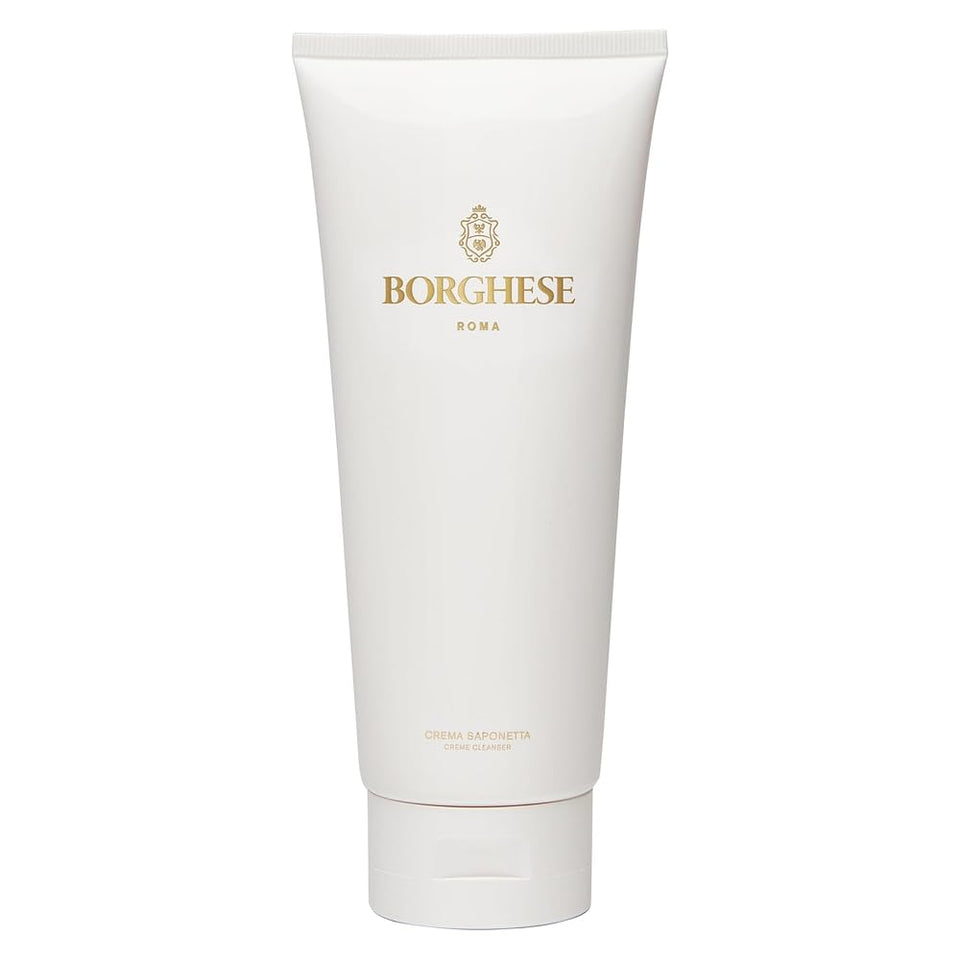 Borghese front packaging showing cleanser and clear benefit of premium formulation