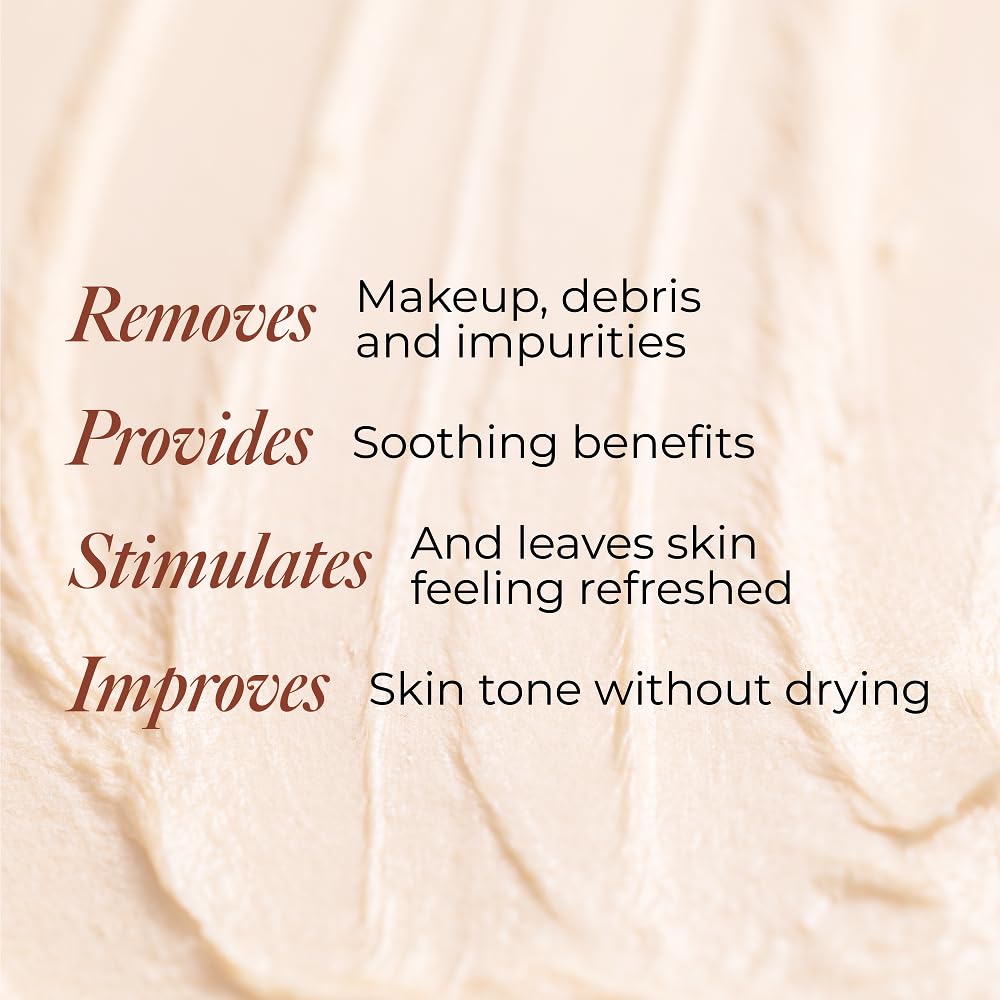 Borghese cleanser next to a hand to show true size and easy dispensing