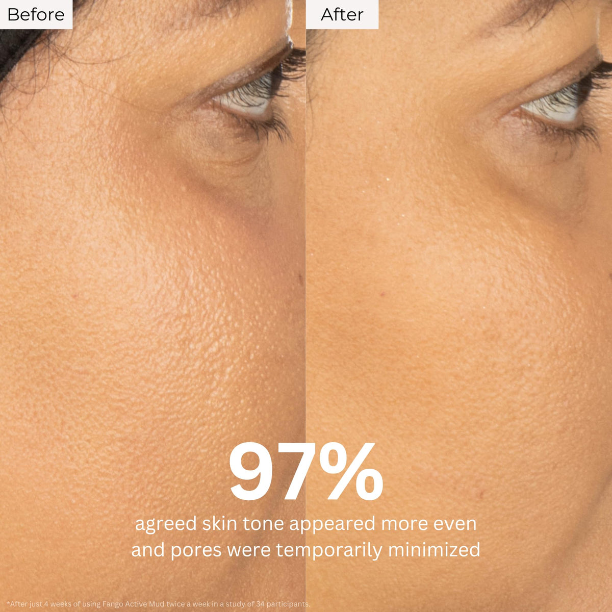Borghese mask being smoothed onto face demonstrating easy at-home use