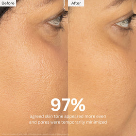 Borghese mask being smoothed onto face demonstrating easy at-home use