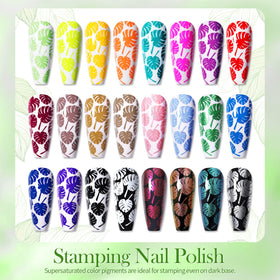 Born Pretty arranged bottles displaying color range for easy polish selection