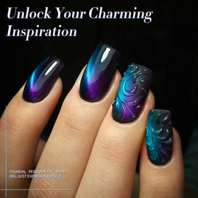 Born Pretty five chameleon polish bottles arrayed showing color-shift benefit