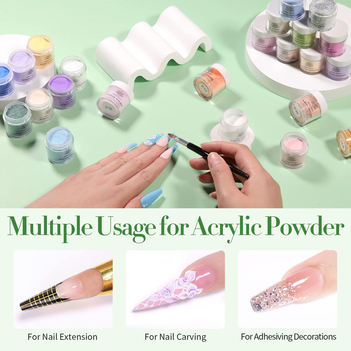 Born Pretty close-up of powder texture showing fine particles for smooth sculpting