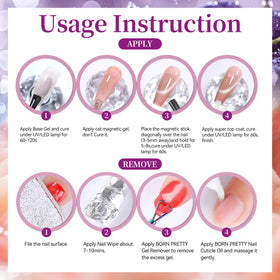 Born Pretty crystal glass glitter texture highlighting sparkly magnetic particles