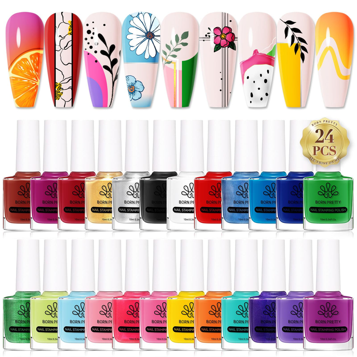 Born Pretty front packaging showing 24-color gift box, ready to gift