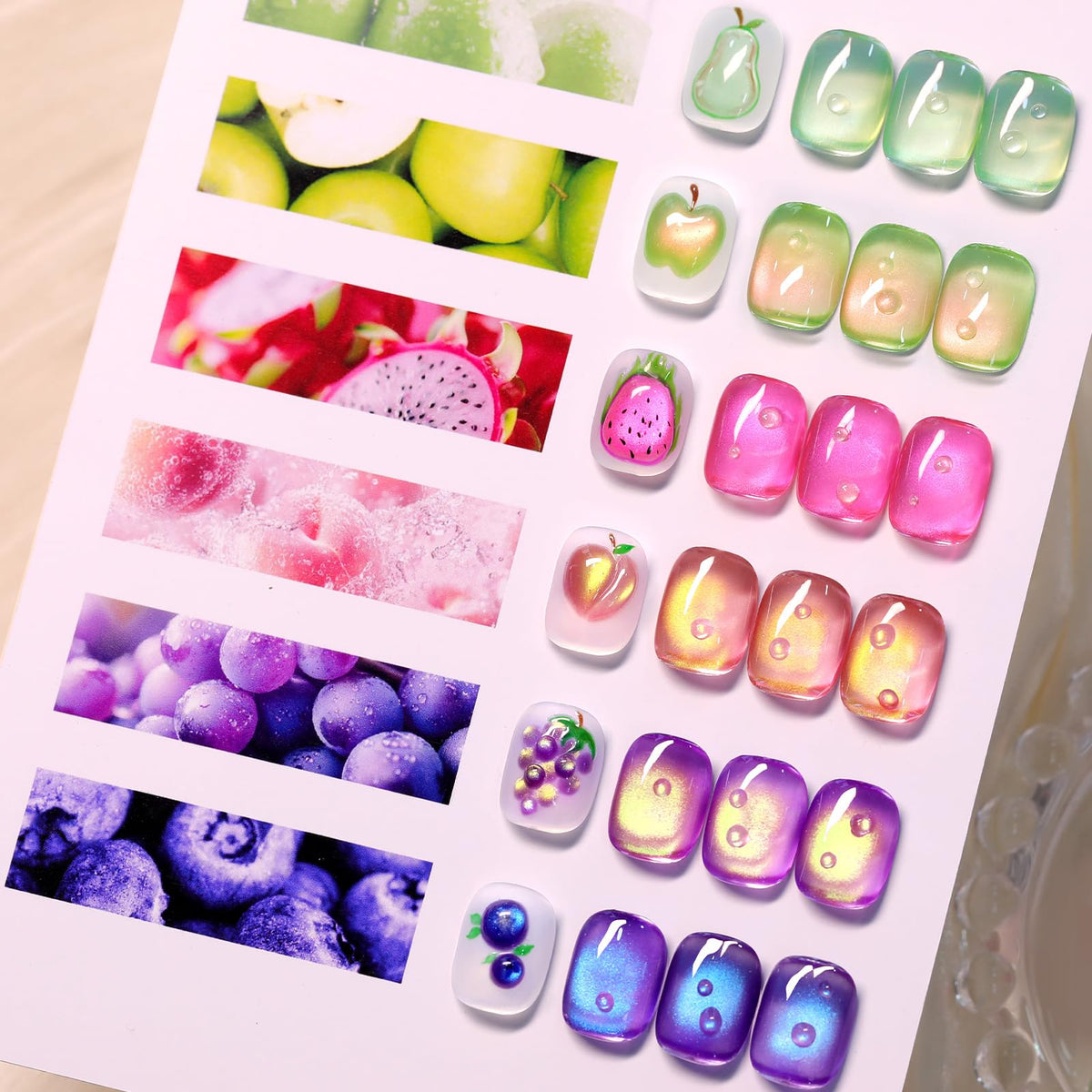 Born Pretty front packaging showing six 7ml magnetic gel bottles and colors