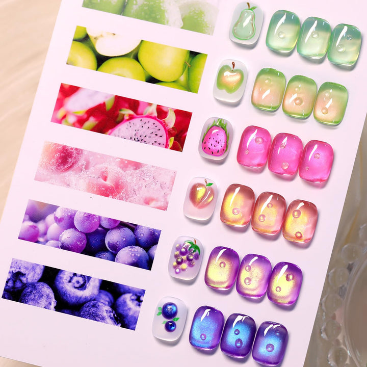 Born Pretty front packaging showing six 7ml magnetic gel bottles and colors