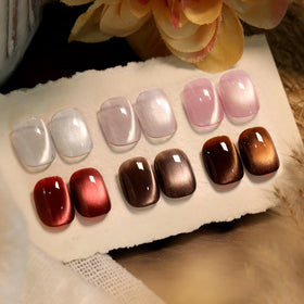 Born Pretty front packaging showing six retro magnetic gel bottles and gift box benefit: ready-to-gift