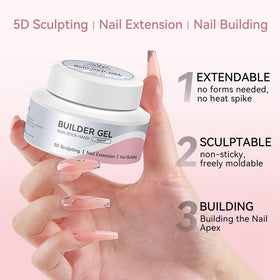 Born Pretty gel being shaped on a nail form illustrating hands-on sculpting