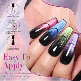 Born Pretty nail surface close-up capturing intense gloss and multidimensional reflection