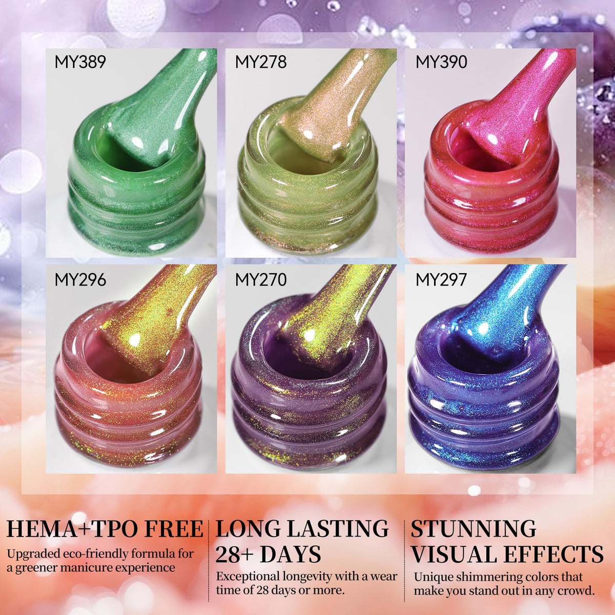 Born Pretty grape purple polish on nails styled for spring summer event