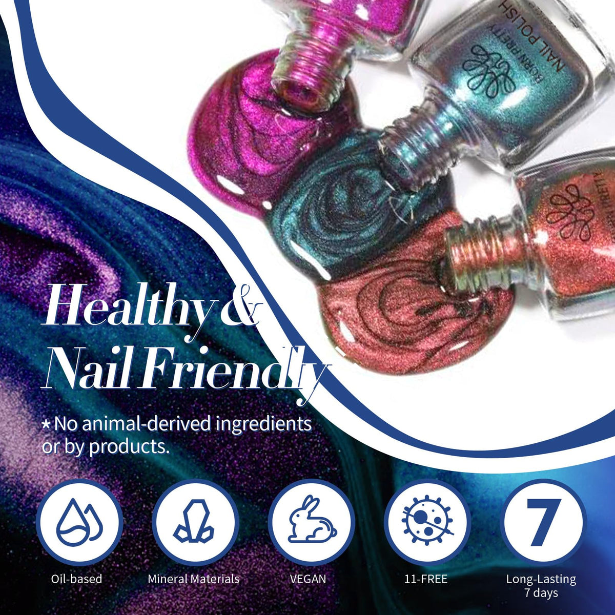 Born Pretty polish being applied during at-home manicure for salon-style results