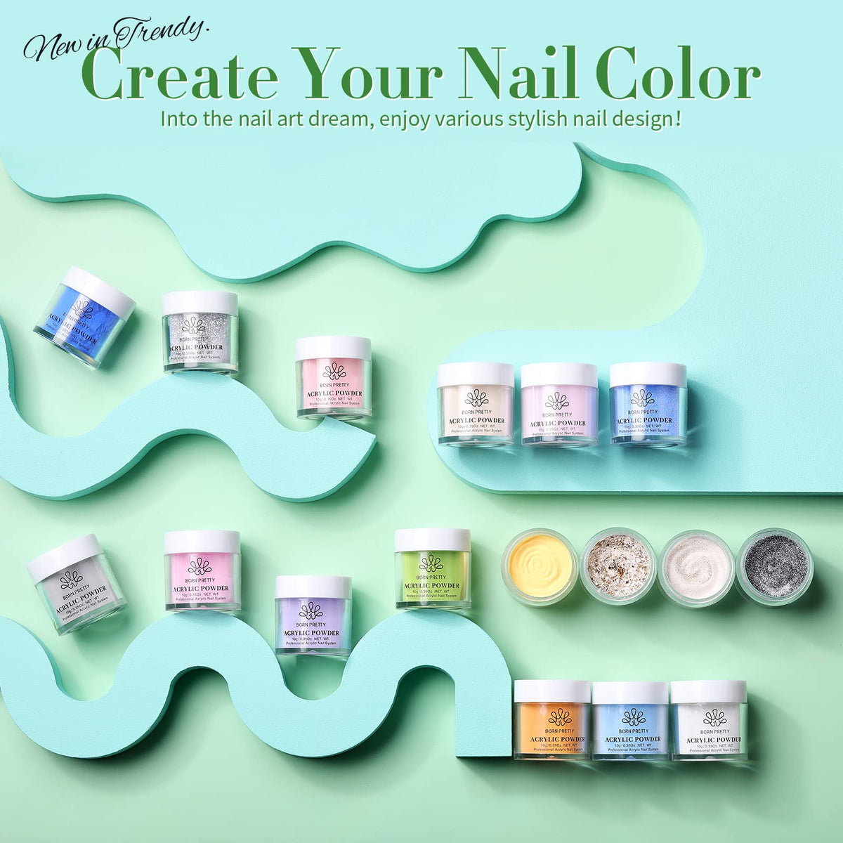 Born Pretty lifestyle manicure shot showing finished nails and versatile color options
