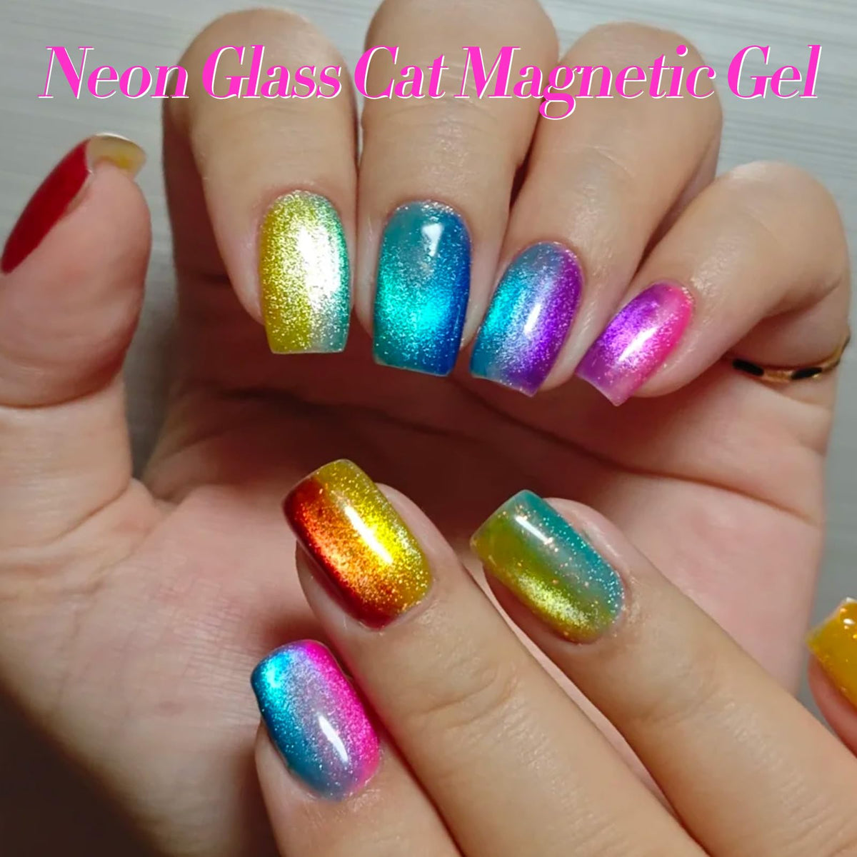 Born Pretty magnet effect demo producing a cat-eye stripe and adding dimensional shine