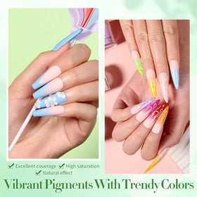 Born Pretty nail extension in progress showing lamp-free sculpting benefit