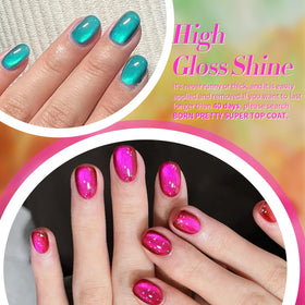 Born Pretty neon yellow swatch on nail tip demonstrating bright translucent color payoff