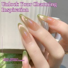 Born Pretty rose pink gel close-up showing smooth shimmer and even coverage