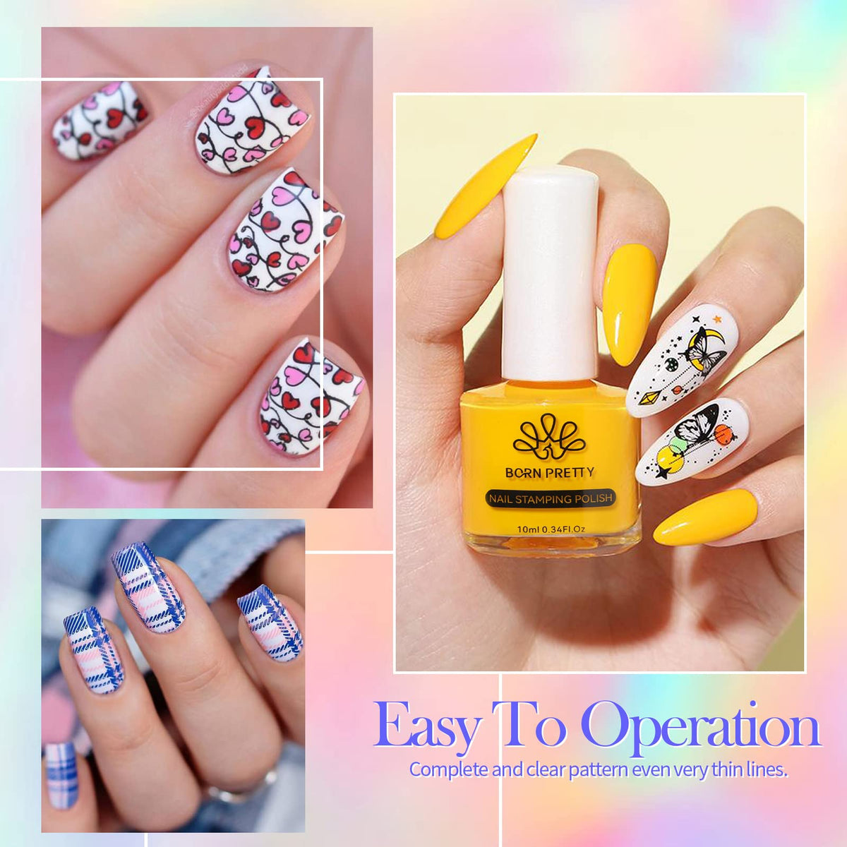 Born Pretty textured polish swatches showing smooth, streak-free finish