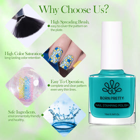 Born Pretty brushstroke texture detail showing thick formula for strong stamping pickup