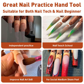 BORNBYME array of 200 detachable nail tips showing variety and practice benefit