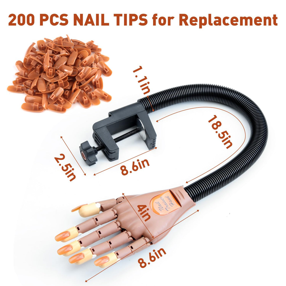 BORNBYME removing and replacing a nail tip showing easy maintenance benefit