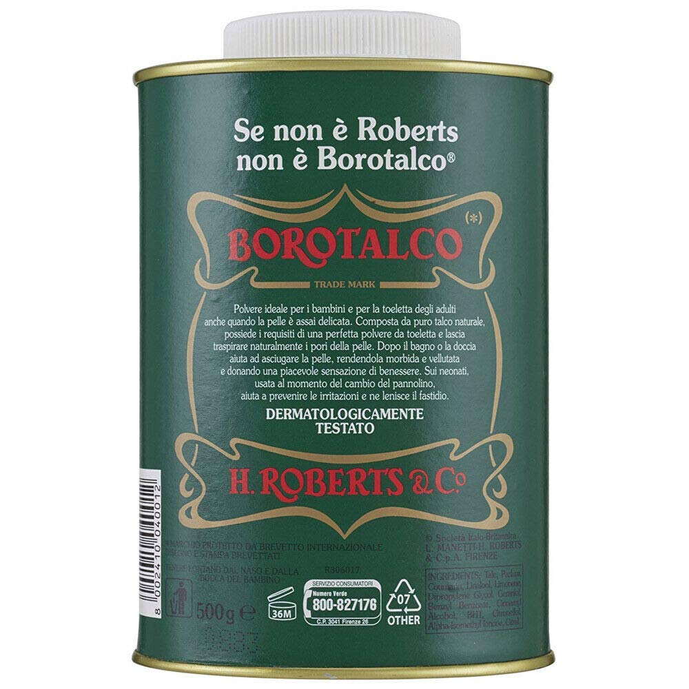Borotalco powder texture closeup highlighting fine milled feel for gentle absorbency